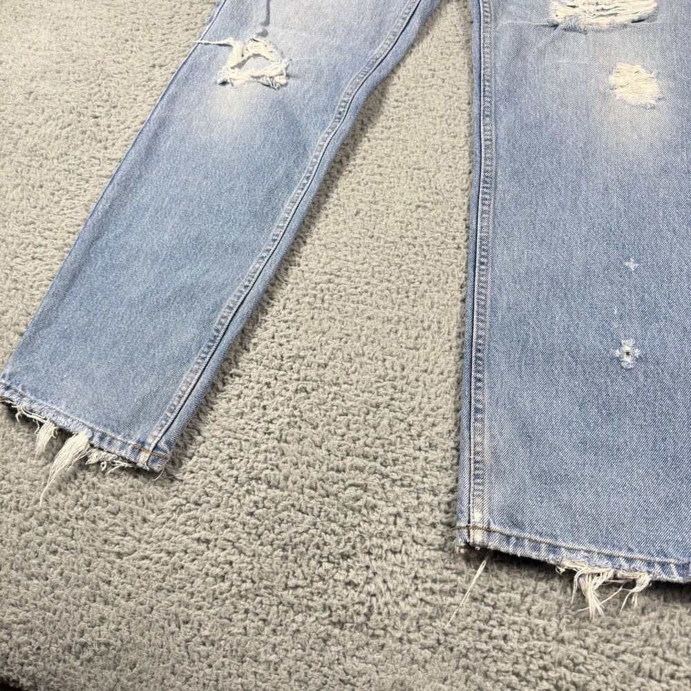 Vintage L.L. Bean Classic Fit Jeans 36x32 Distressed Light Wash Straight - Picture 3 of 12